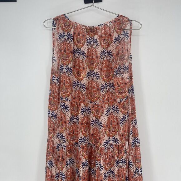 Cara Cara Grace Maxi Sleeveless Palm Medallion Pattern Dress Women's Size M/L - Picture 4 of 9